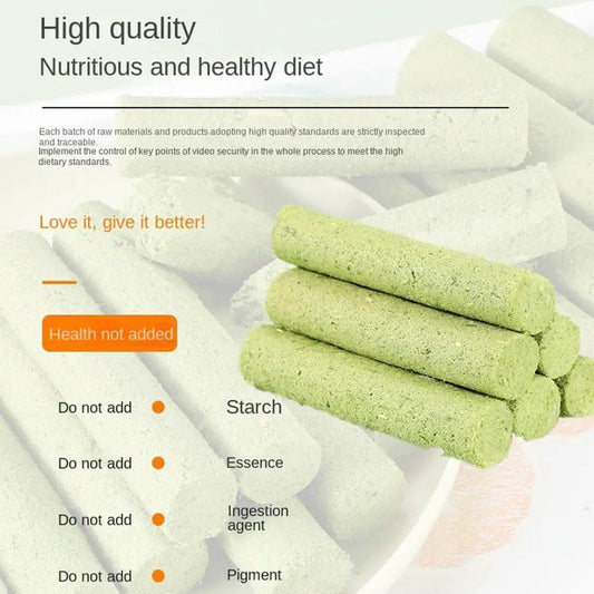 Organic cat grass chew sticks for dental health and hairball control

