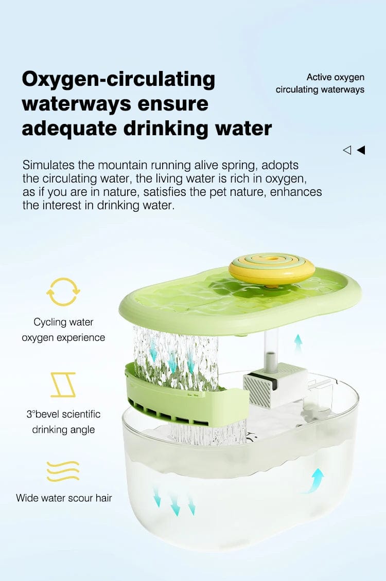 Oxygen-Circulating Water Flow Design for Cats