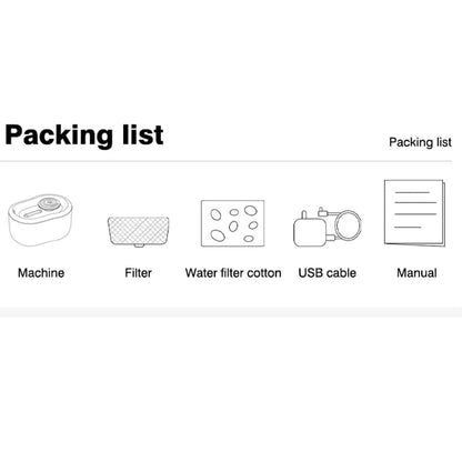 Packing List – Cat Water Dispenser and Accessories
