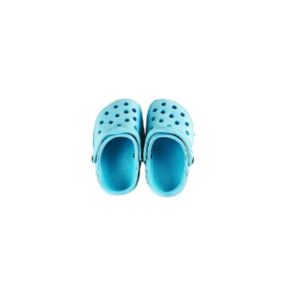 Pair of bright blue slippers 