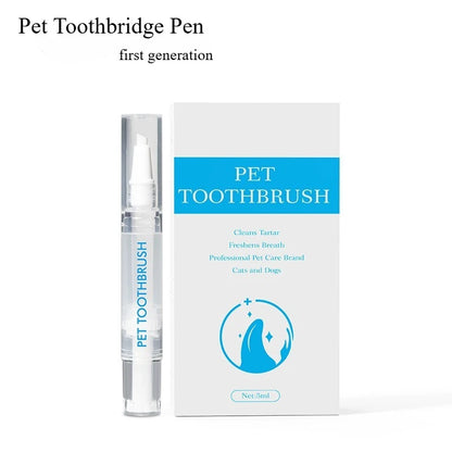 Pet Toothbrush Pen and its packaging on a white background