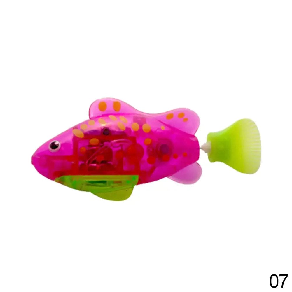 Pink LED Robotic Fish Electric Toy For Cats