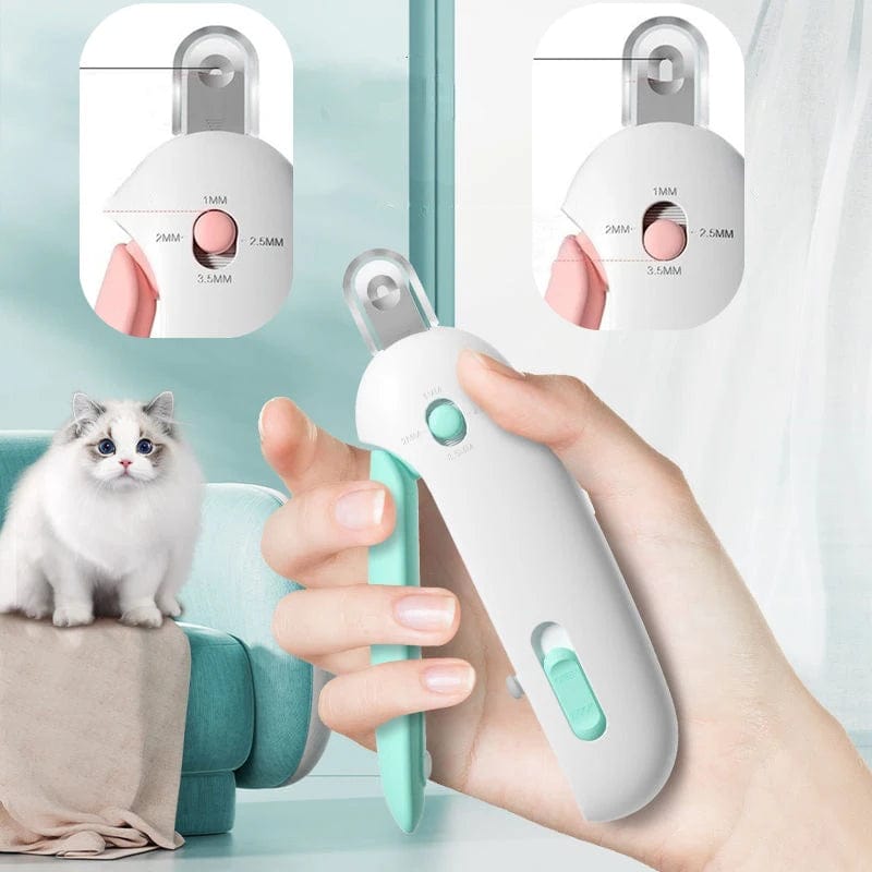 Professional stainless steel cat nail clippers with safety guard