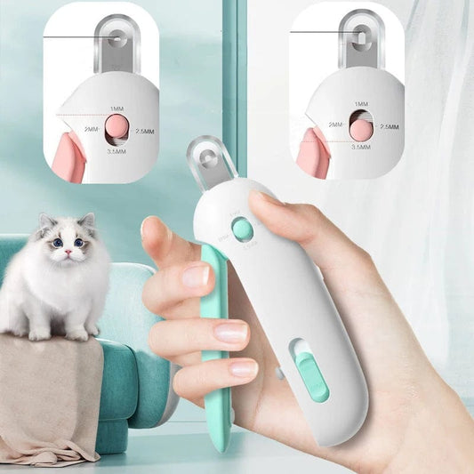Professional stainless steel cat nail clippers with safety guard