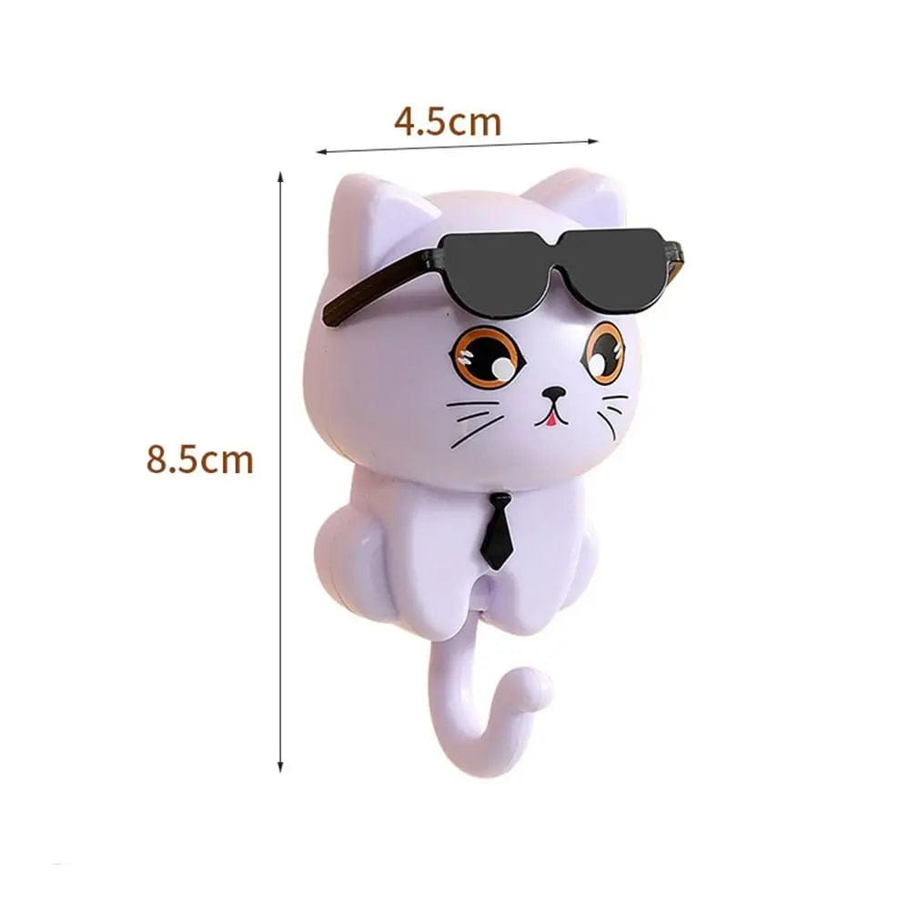 Purple Cat Hook – Cartoon Wall Organizer