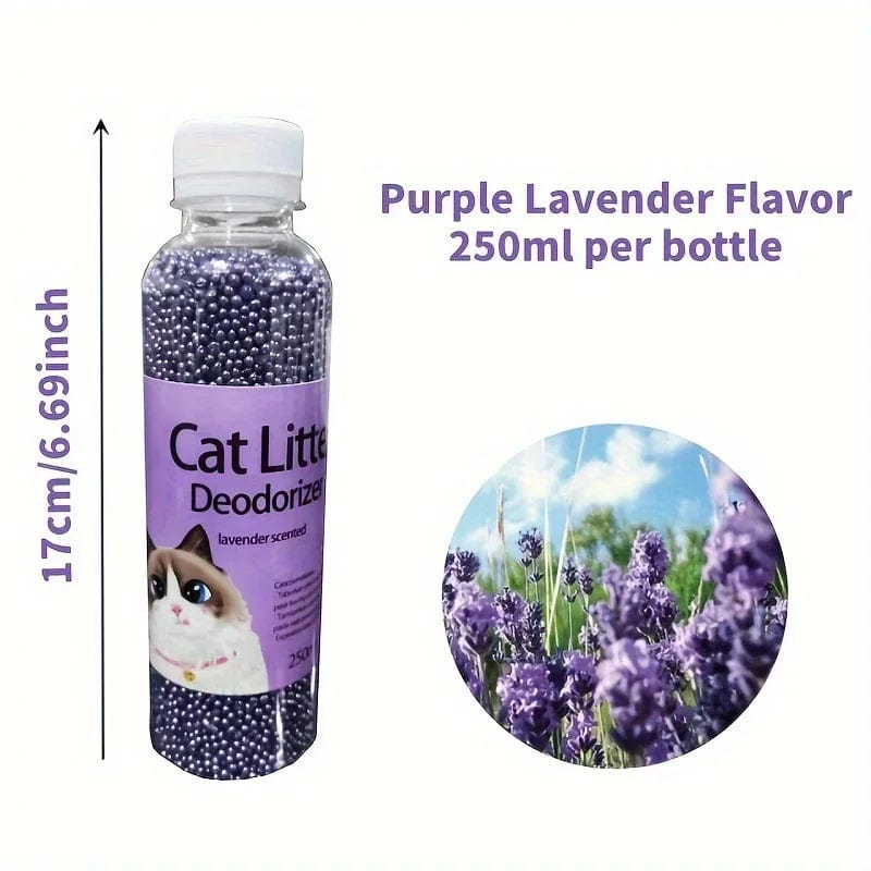 Purple Lavender Cat Litter Deodorizer Beads – Fresh Floral Scent