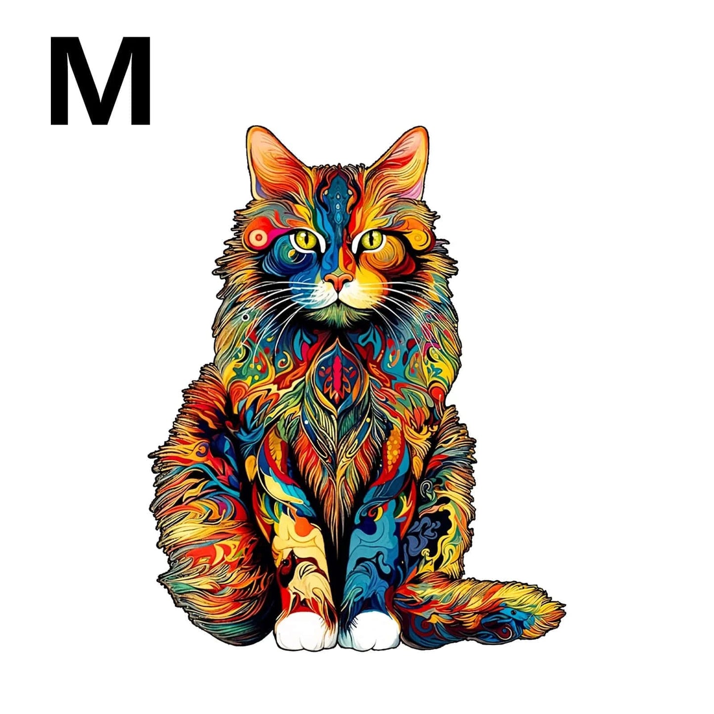 Relaxing sitting cat jigsaw puzzle to reduce stress and unwind