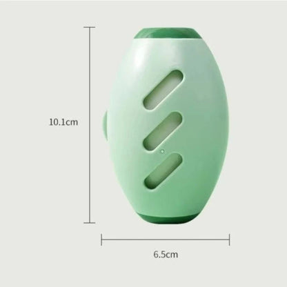 Reusable Sticking Cat Hair Roller in green with product dimensions