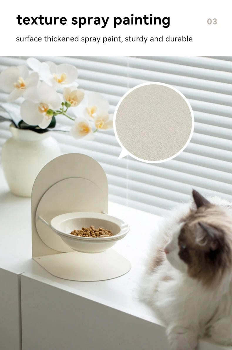 Detachable Adjustable cat ceramic bowl