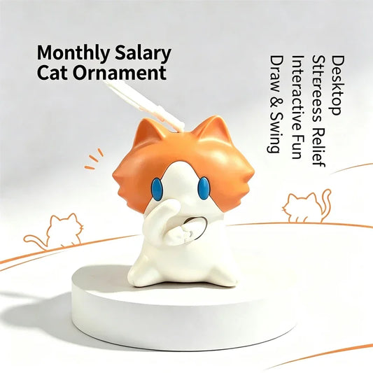 Waving Paw Cat Pull String Charm