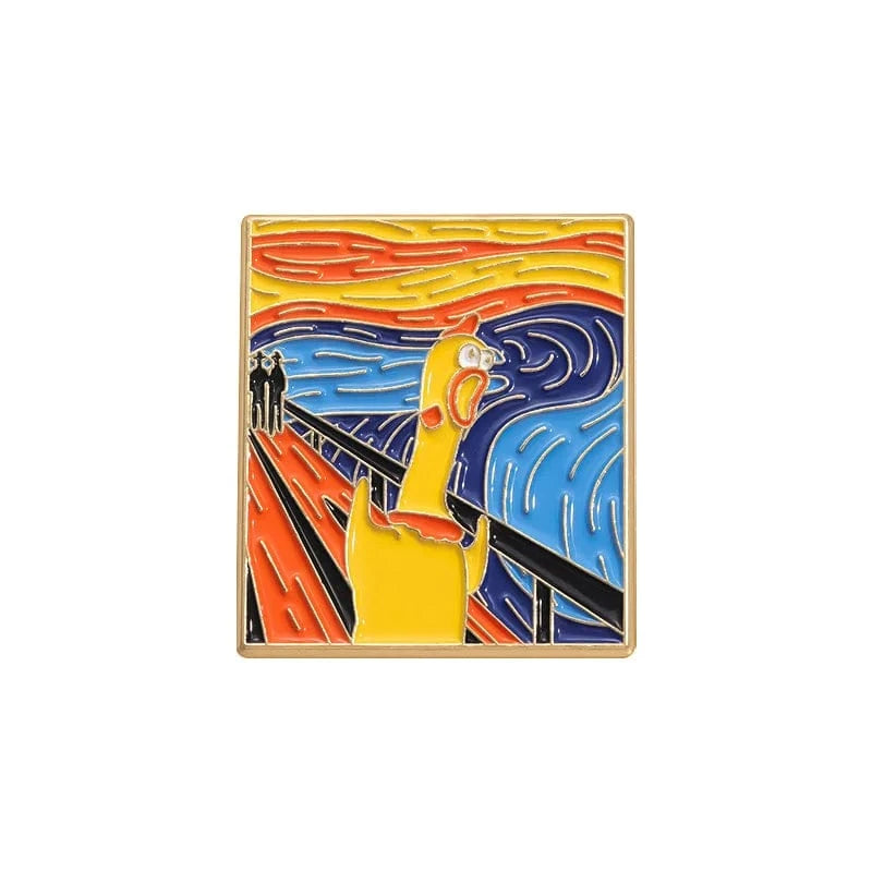 Cats in Oil Painting Enamel Pin 