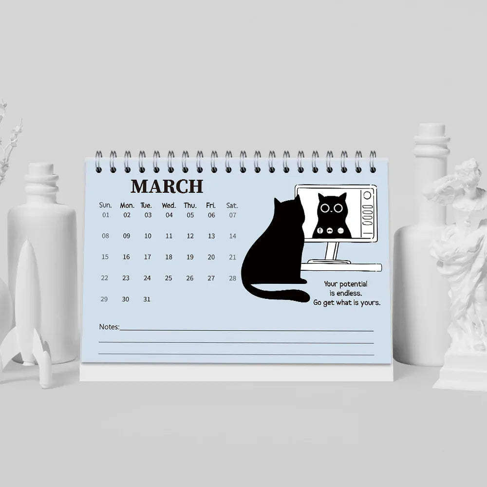 Office Cats Desk Calendar 2026