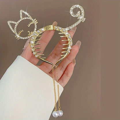 Cat Mom Tassel Hair Clip