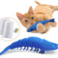 Cat-friendly toothbrush chew toy for interactive play