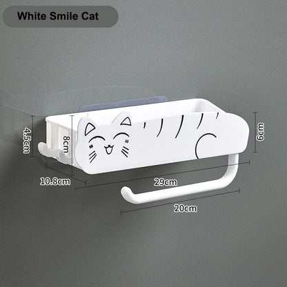 Cat lover's bathroom shelf