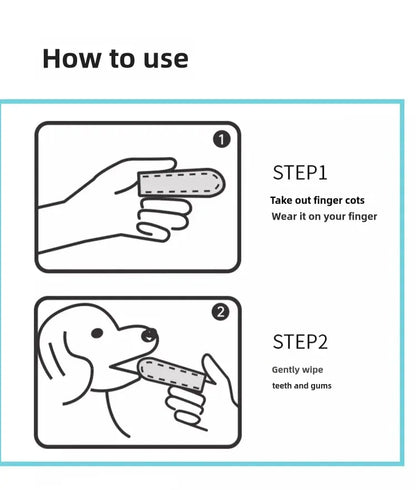 Cat Finger Teeth Dental Wipes