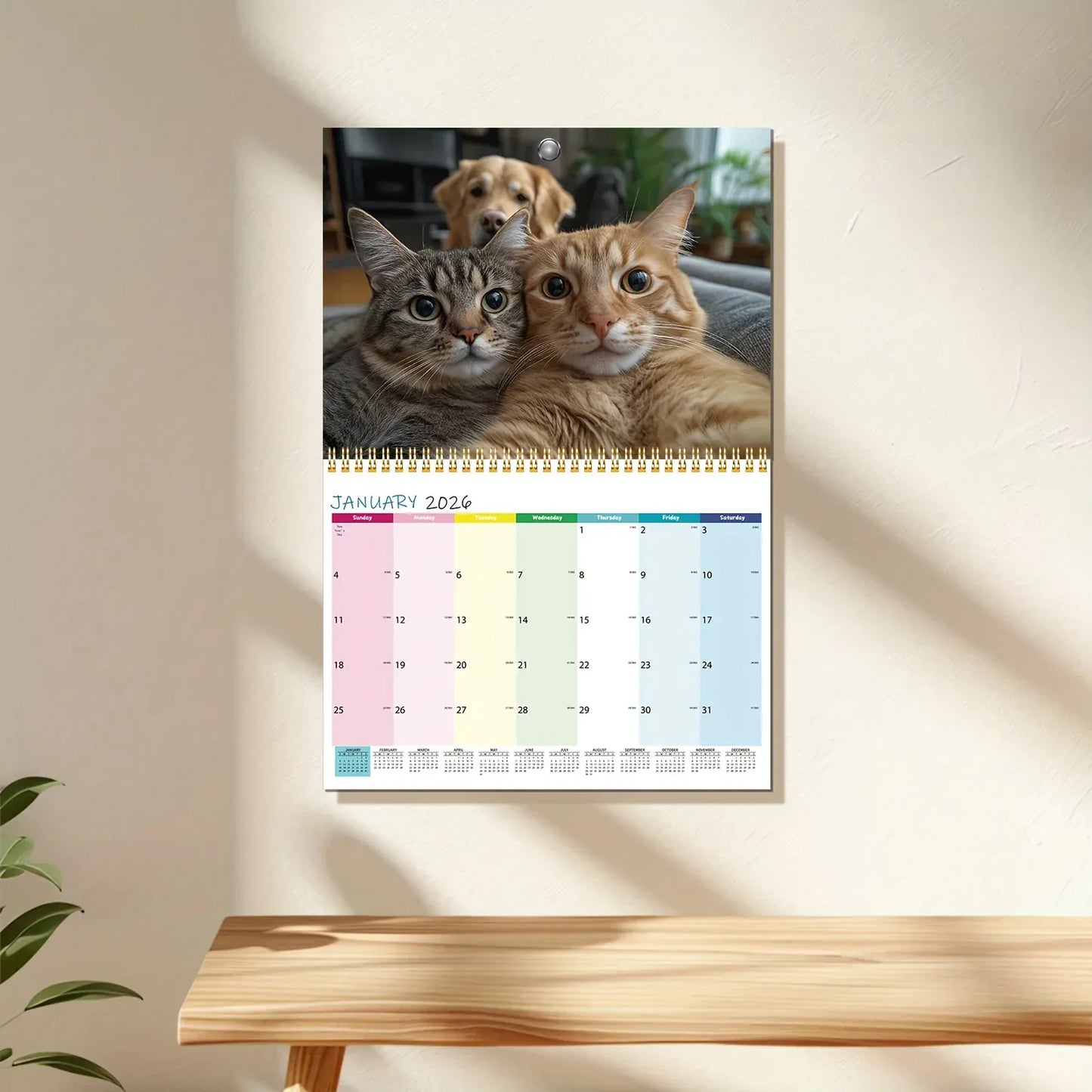 2026 Funny Calendar Cat Selfies