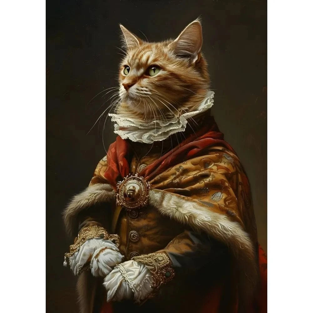 Royal Cat Funny Waterproof Posters