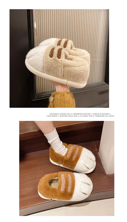 2025 New Cute Cat Paw Slippers