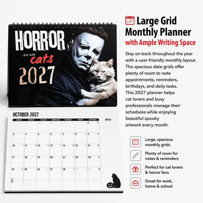 2027 Spooky Horror Cat Calendar