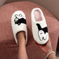 Black & White Cat Warm Slippers