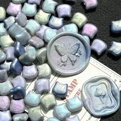 80pcs Glittering Cat Head Wax Beads