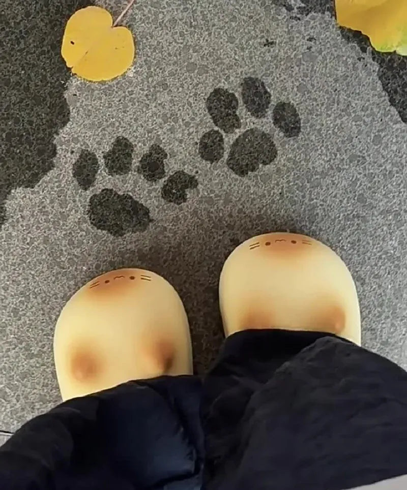 Waterproof Cat Slippers Paw Prints