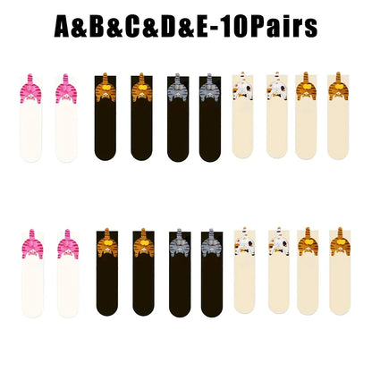 Funny Cat Socks with Fuzzy Balls