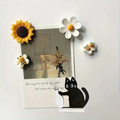 Black Cat Whiskers Memorial Magnet