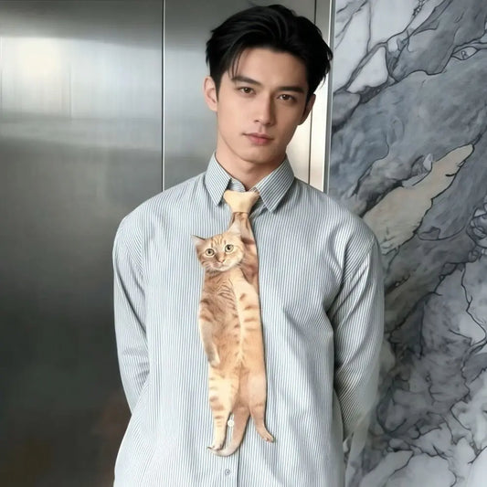 Silky Cat Tie for Cat Lovers