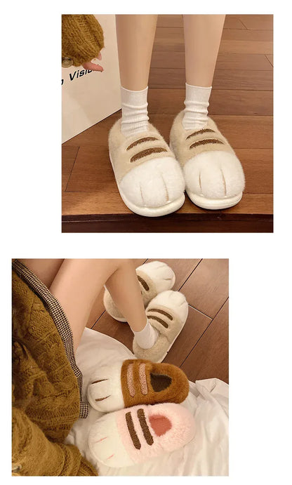 2025 New Cute Cat Paw Slippers
