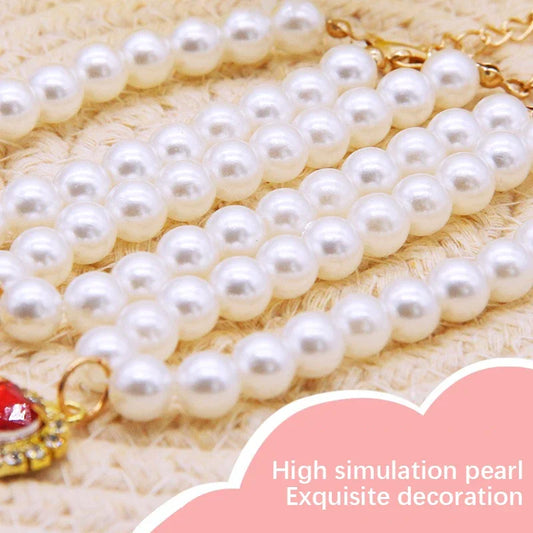 Cat Pearl Collar Necklace