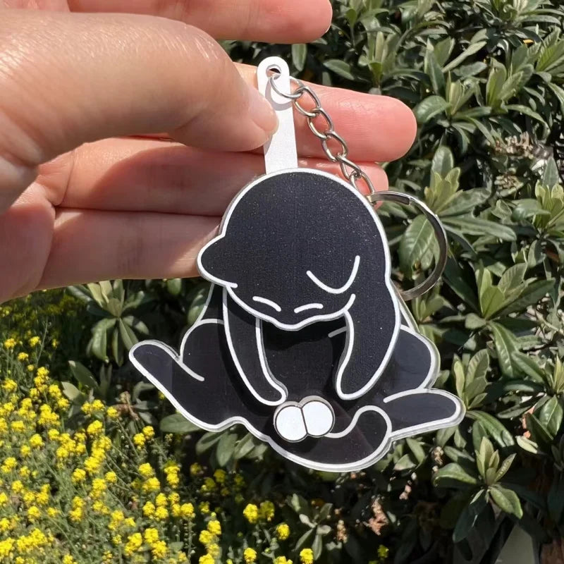 Cute Pull Play Cat Keychain