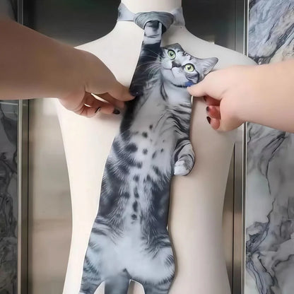 Silky Cat Tie for Cat Lovers