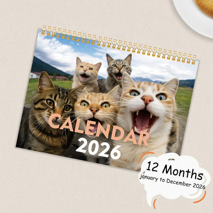 2026 Funny Calendar Cat Selfies