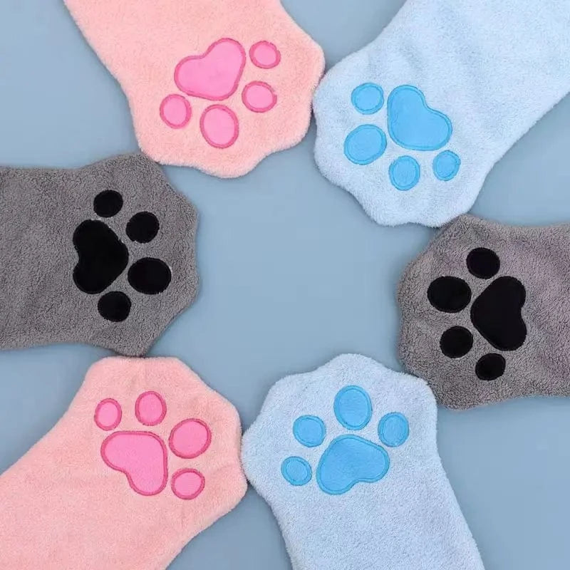 Cat Paw Grooming Glove Towel