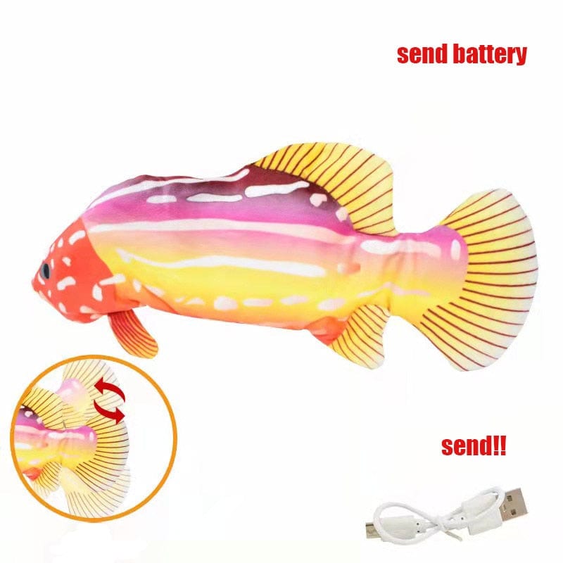 Electric fish toy for cats' exercise and mental engagement