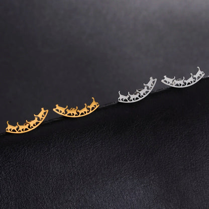 womens kitten earrings