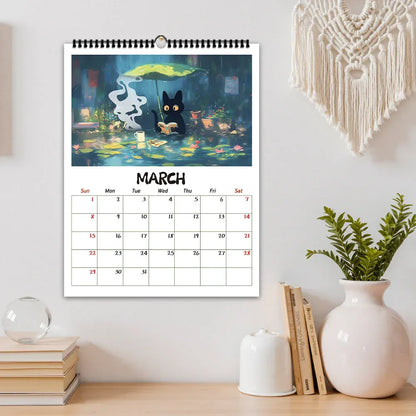2026 Adorable Healing Black Cat Calendar
