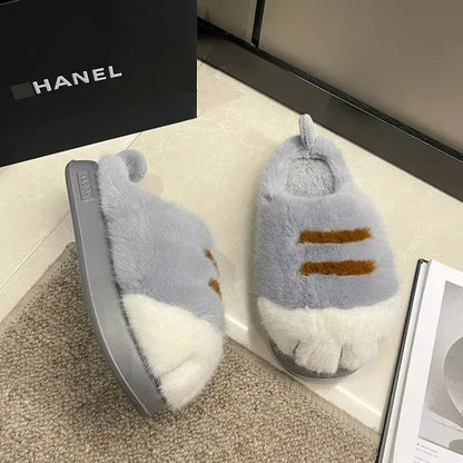 2025 New Cute Cat Paw Slippers