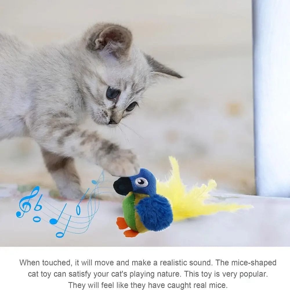 Interactive Chirping Bird Cat Toy, 2025 New Interactive Chirping Bird