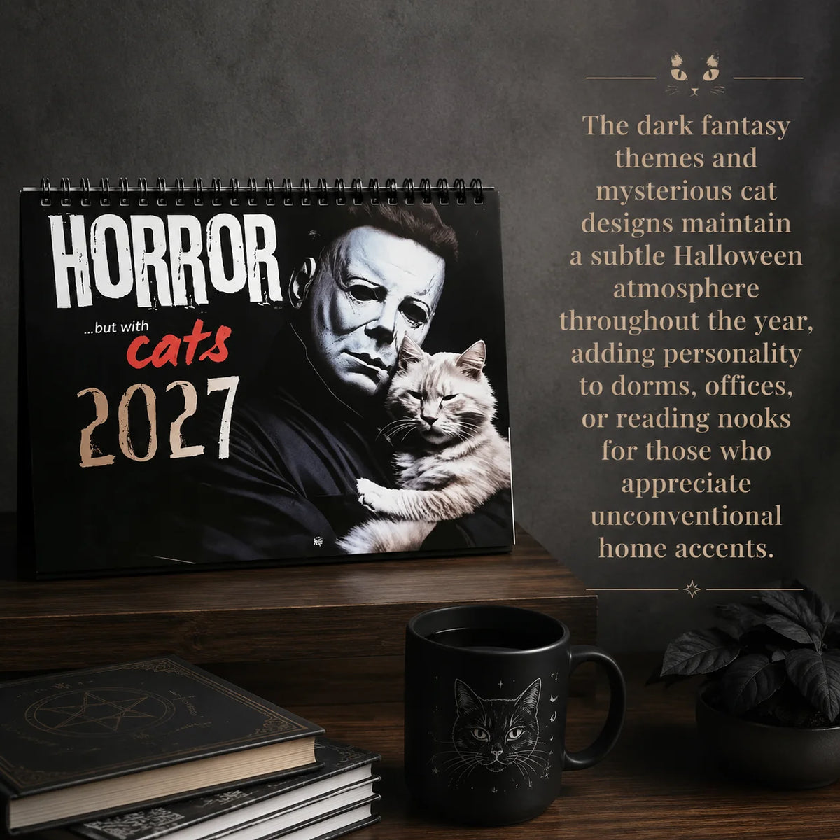 2027 Spooky Horror Cat Calendar