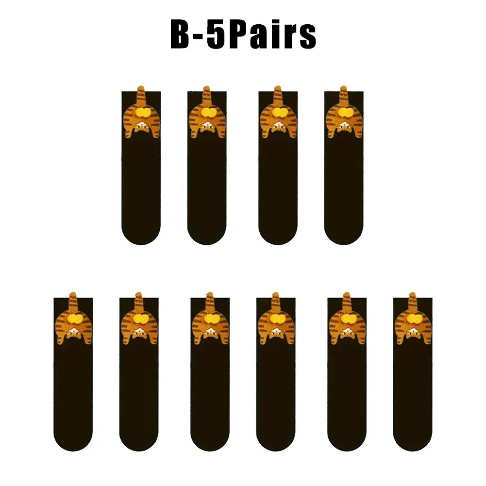 Funny Cat Socks with Fuzzy Balls