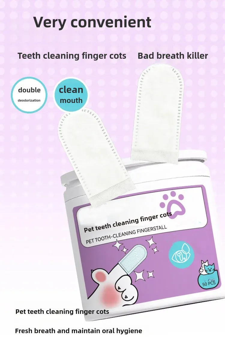 Cat Finger Teeth Dental Wipes