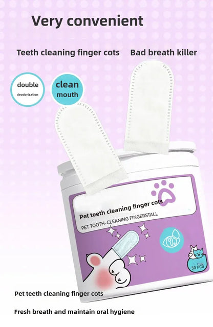 Cat Finger Teeth Dental Wipes