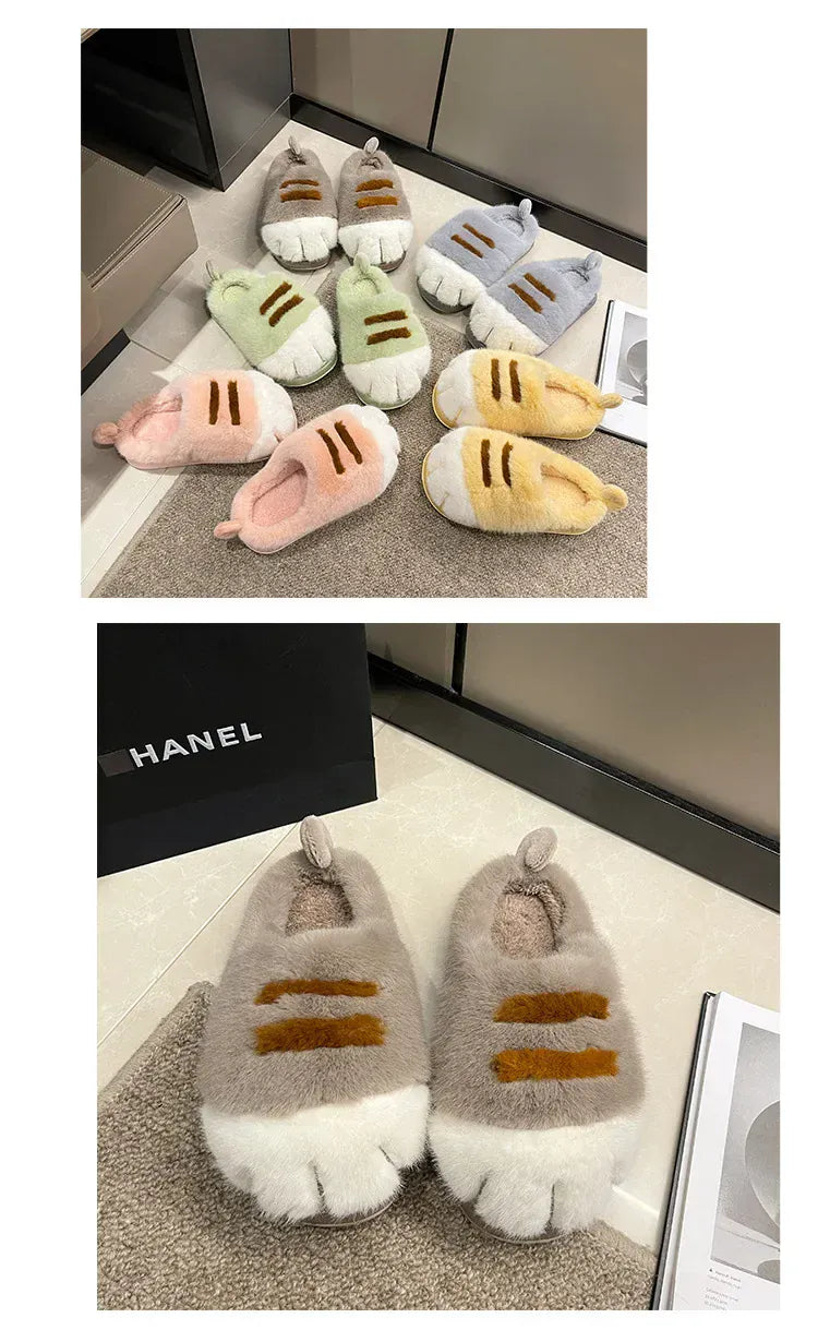 2025 New Cute Cat Paw Slippers