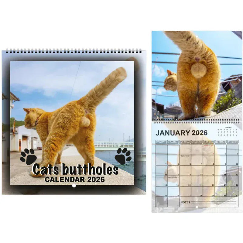 2026 Cat Butt Funny Calendar