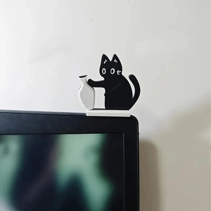 Black Cat Whiskers Memorial Magnet