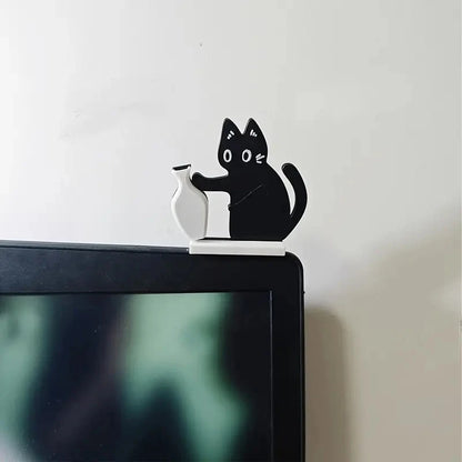 Black Cat Whiskers Memorial Magnet