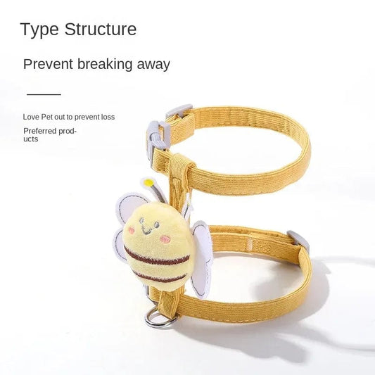 Bee-themed Cat Harness and Leash